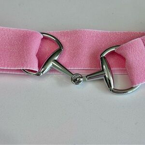 Pink Sparkle Belt with Snaffle Bit Closure